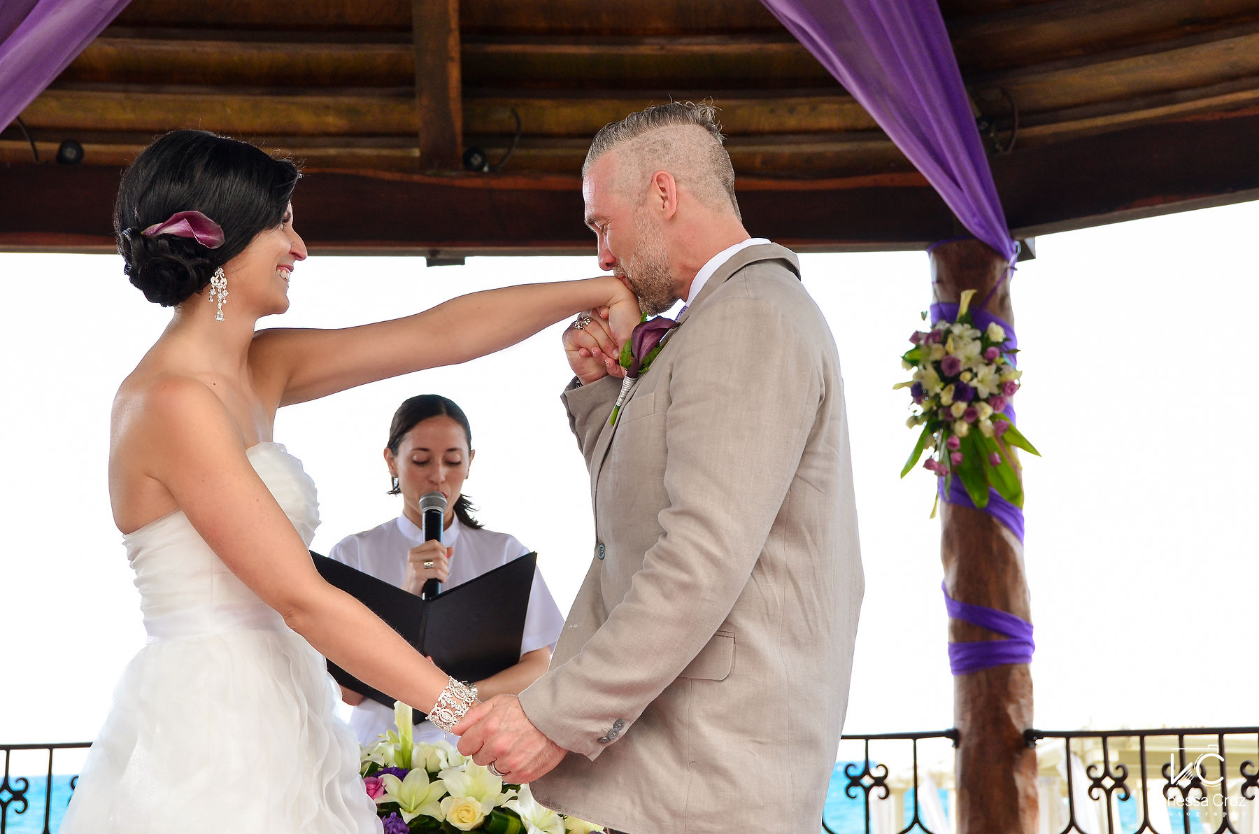 Romantic Wedding Ceremony  Royal Playa del Carmen Mexico