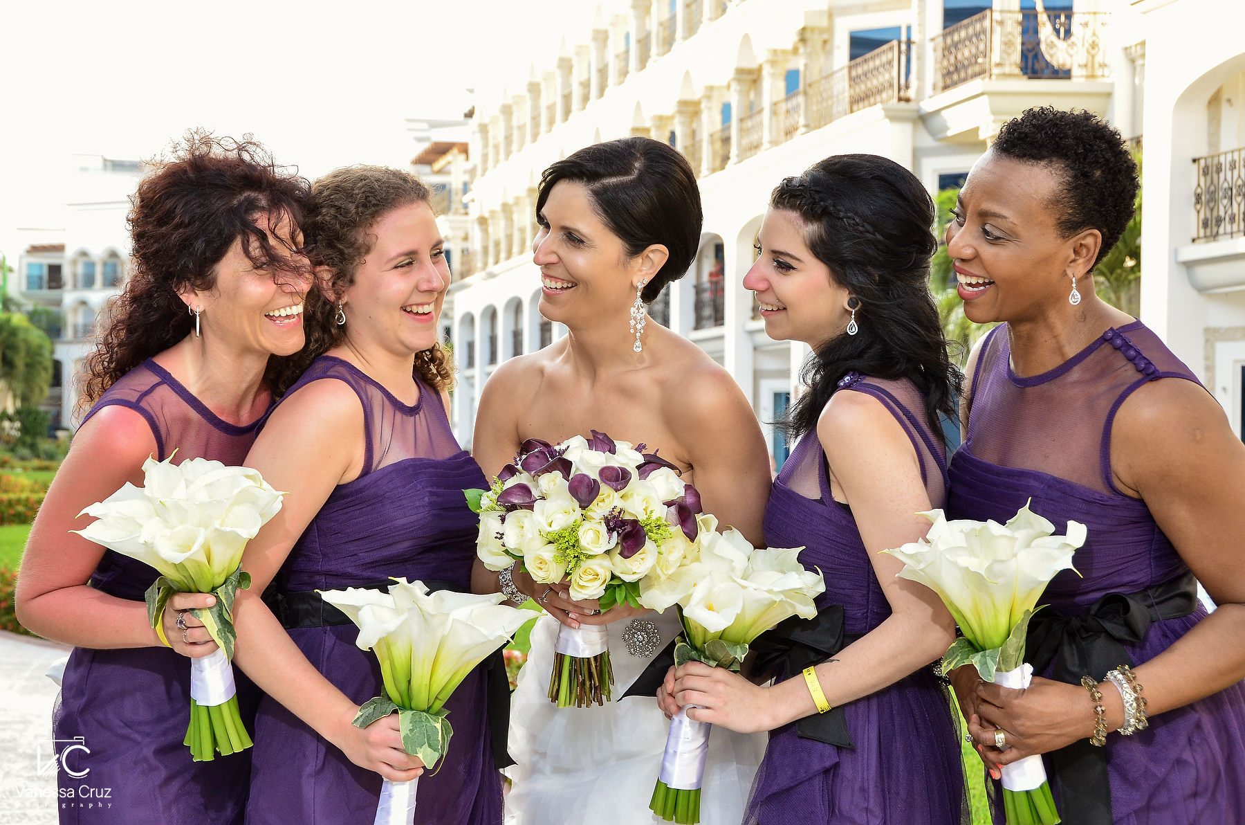 Bride and bridesmaid  Royal Playa del Carmen Mexico