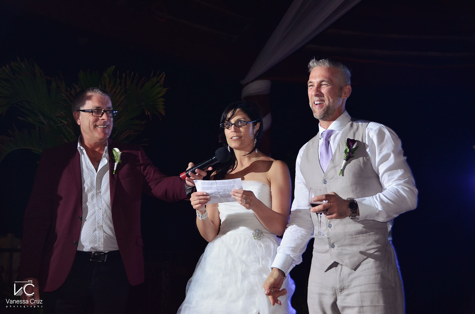 Bride ang groom speeches Royal Playa del Carmen Mexico