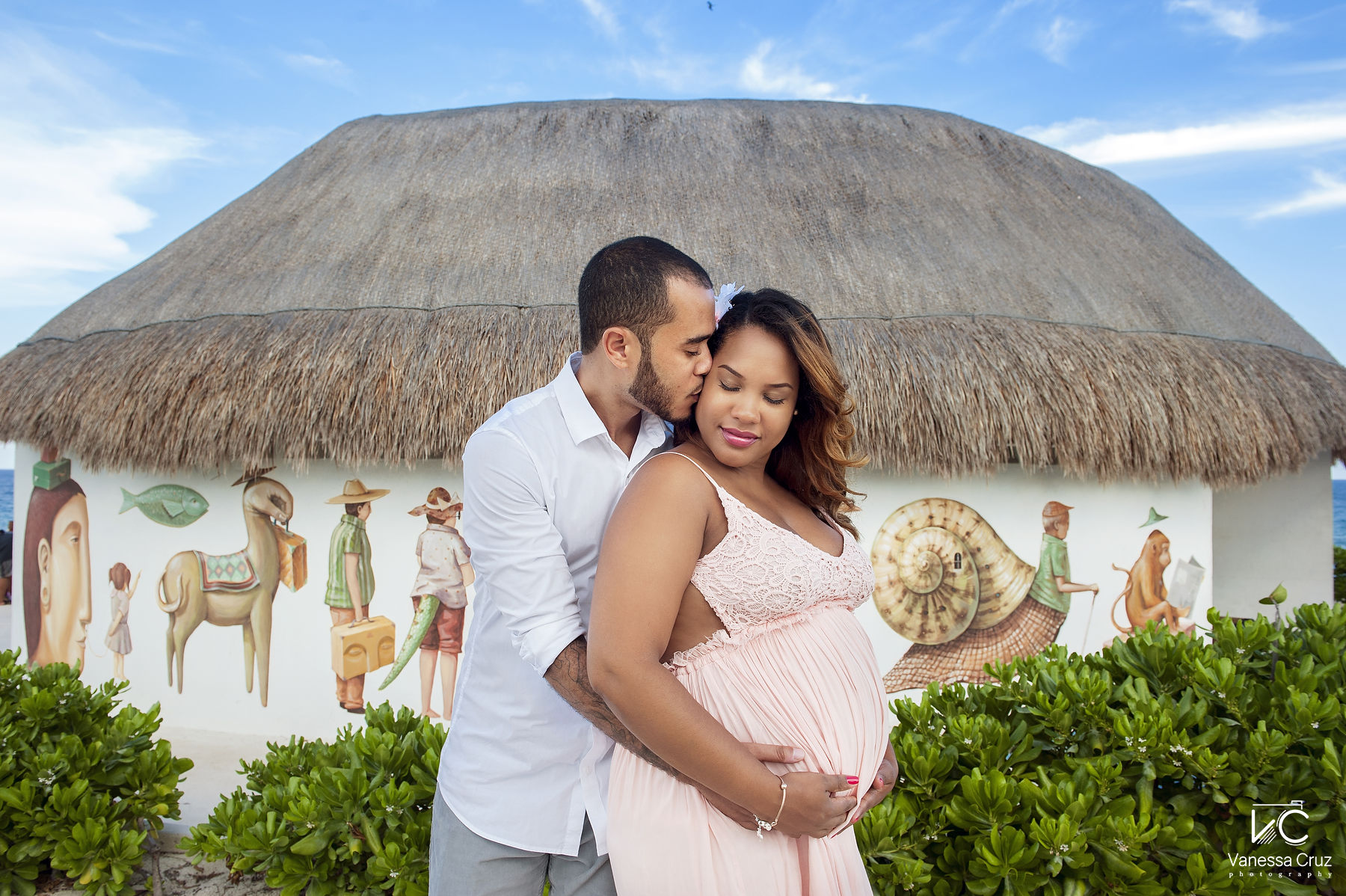 Maternity Portraits Cancun Mexico