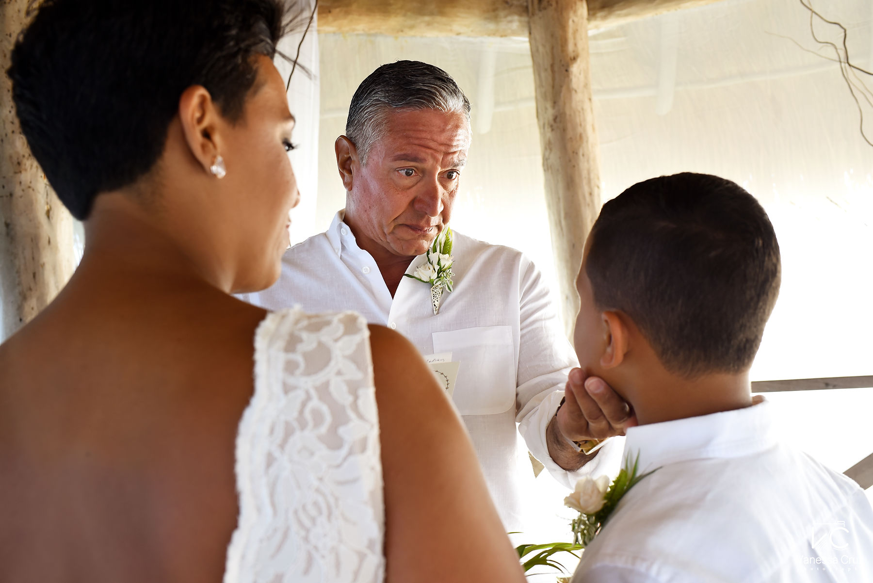 Emotional Groom vows to son Riviera Maya Mexico