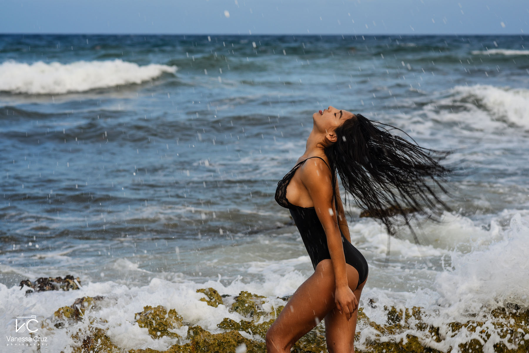 Sexy woman portrait Tulum beach
