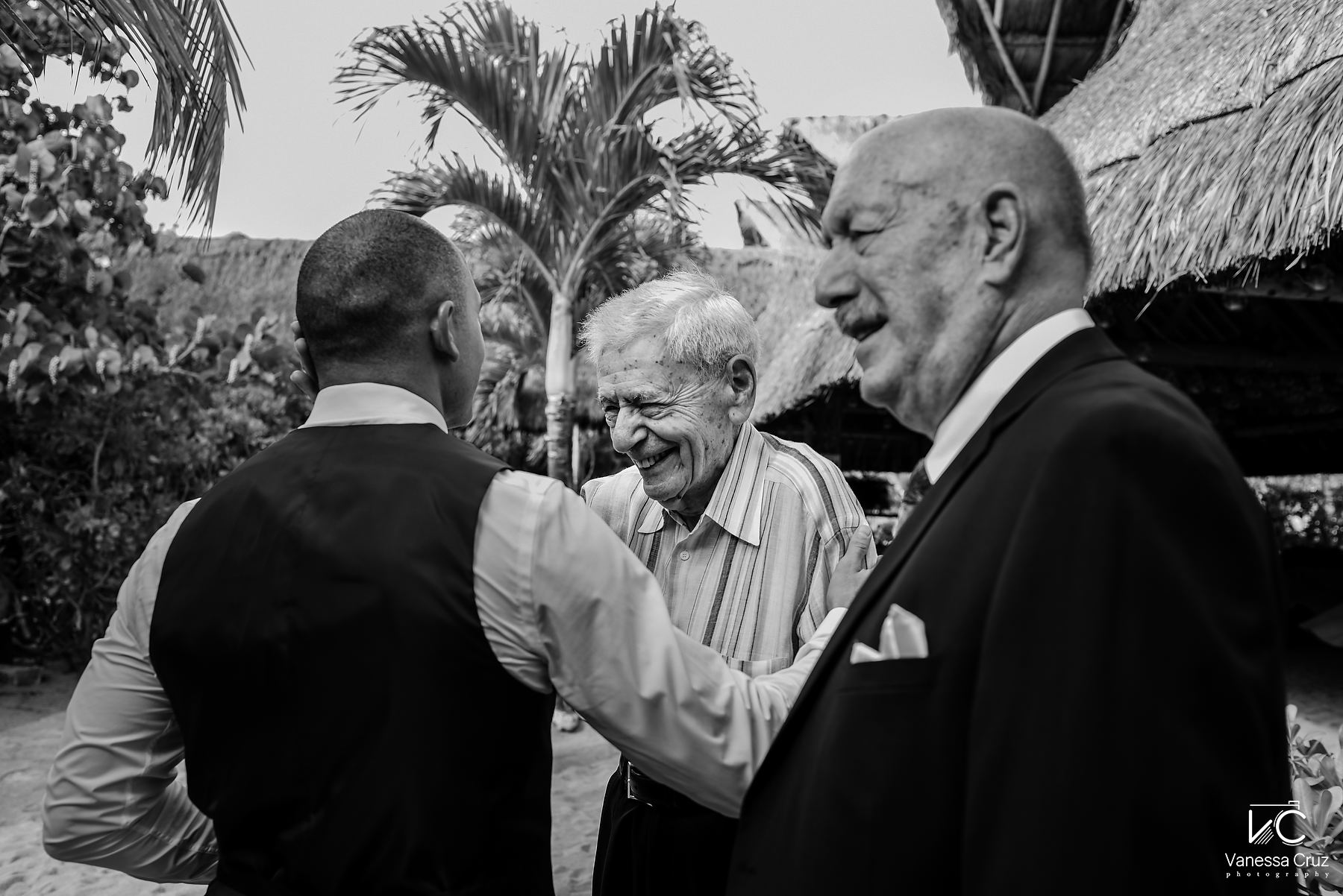 grandfather emotional wedding moment  Blue Venado Riviera Maya