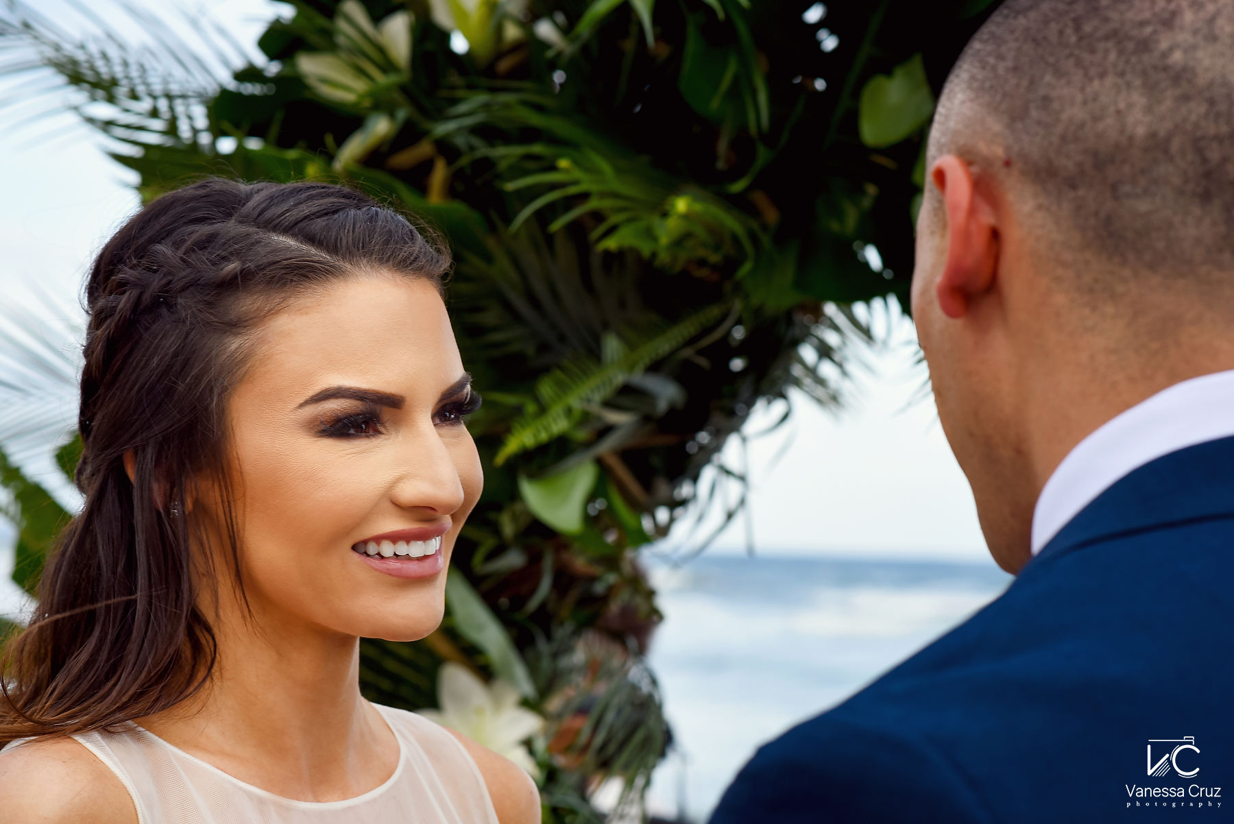 Bride and groom wedding vows  Riviera Maya
