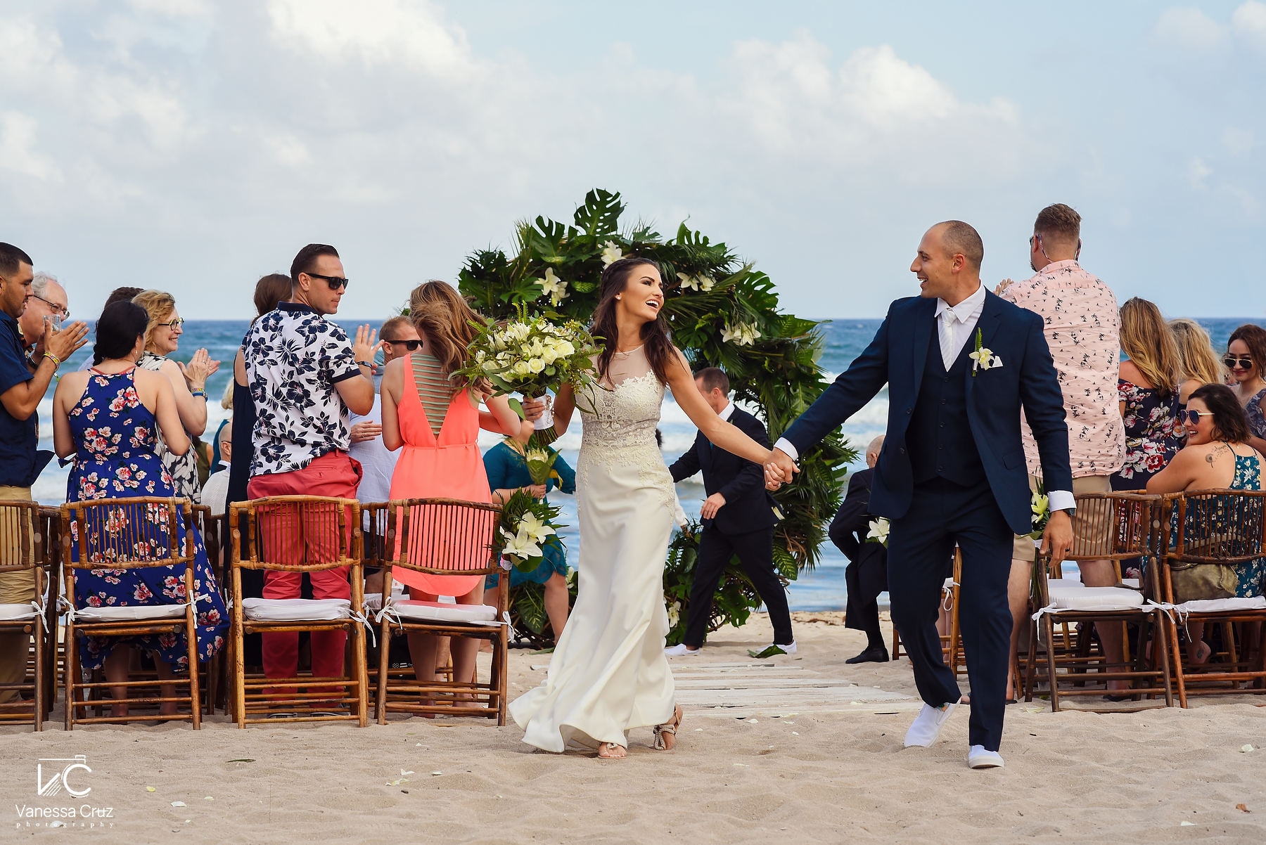 Beach Wedding Ceremony Blue Venado Riviera Maya