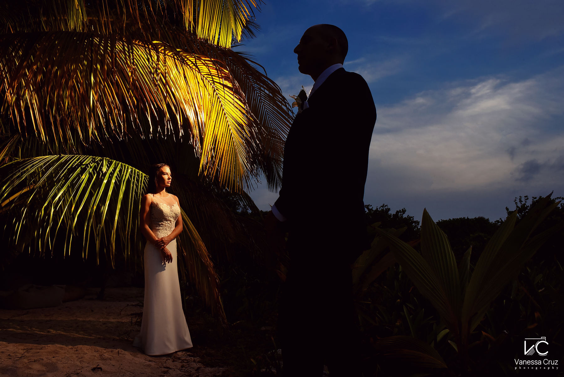 Creative wedding photography Blue Venado Riviera Maya Mexico