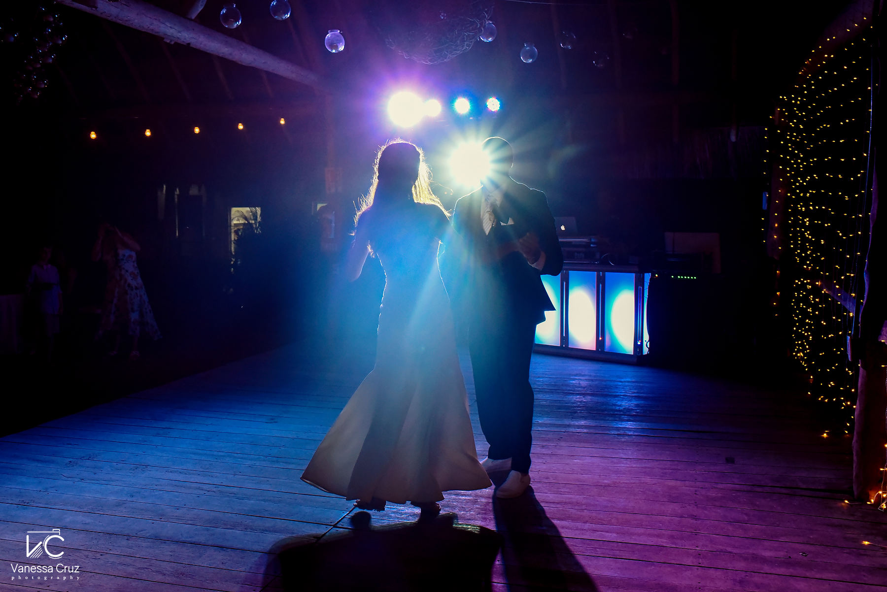 First dance creative silhouettes bride and groom Blue Venado Riviera Maya
