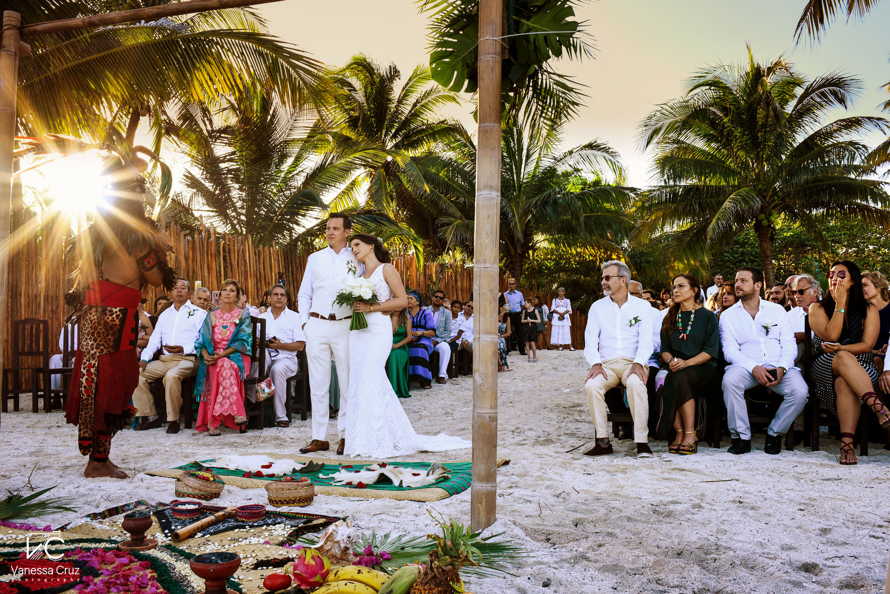 Mayan wedding ceremony blue Venado Riviera Maya Mexico
