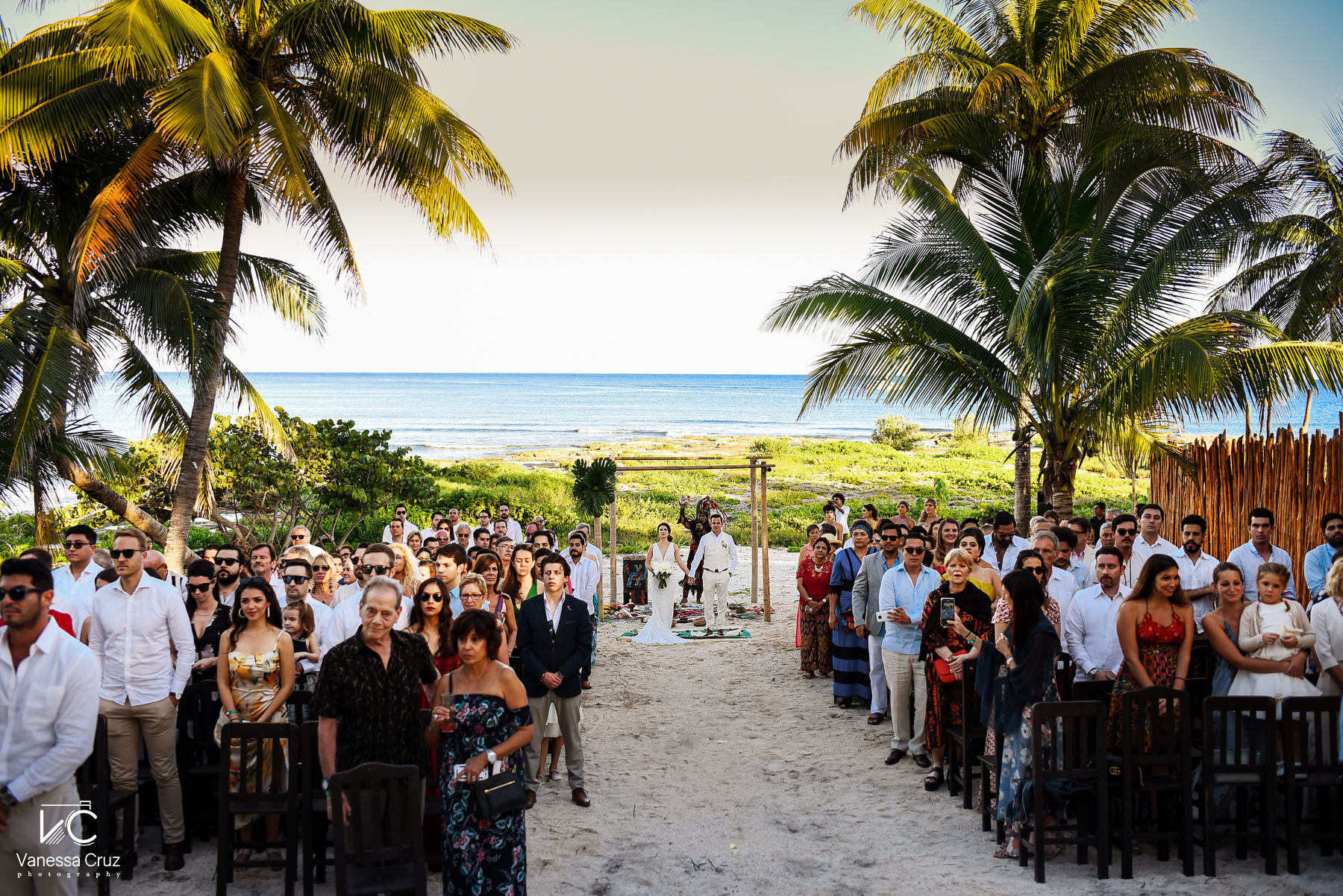 Destination wedding mayan ceremony tulum beach blue Venado Riviera Maya Mexico