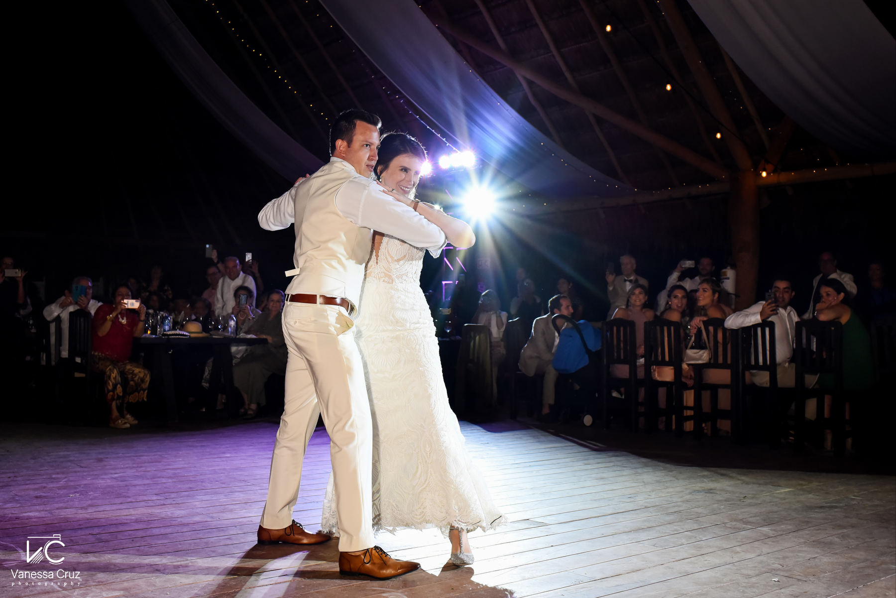bride and groom tango  first dance blue Venado Venue Riviera Maya  Mexico