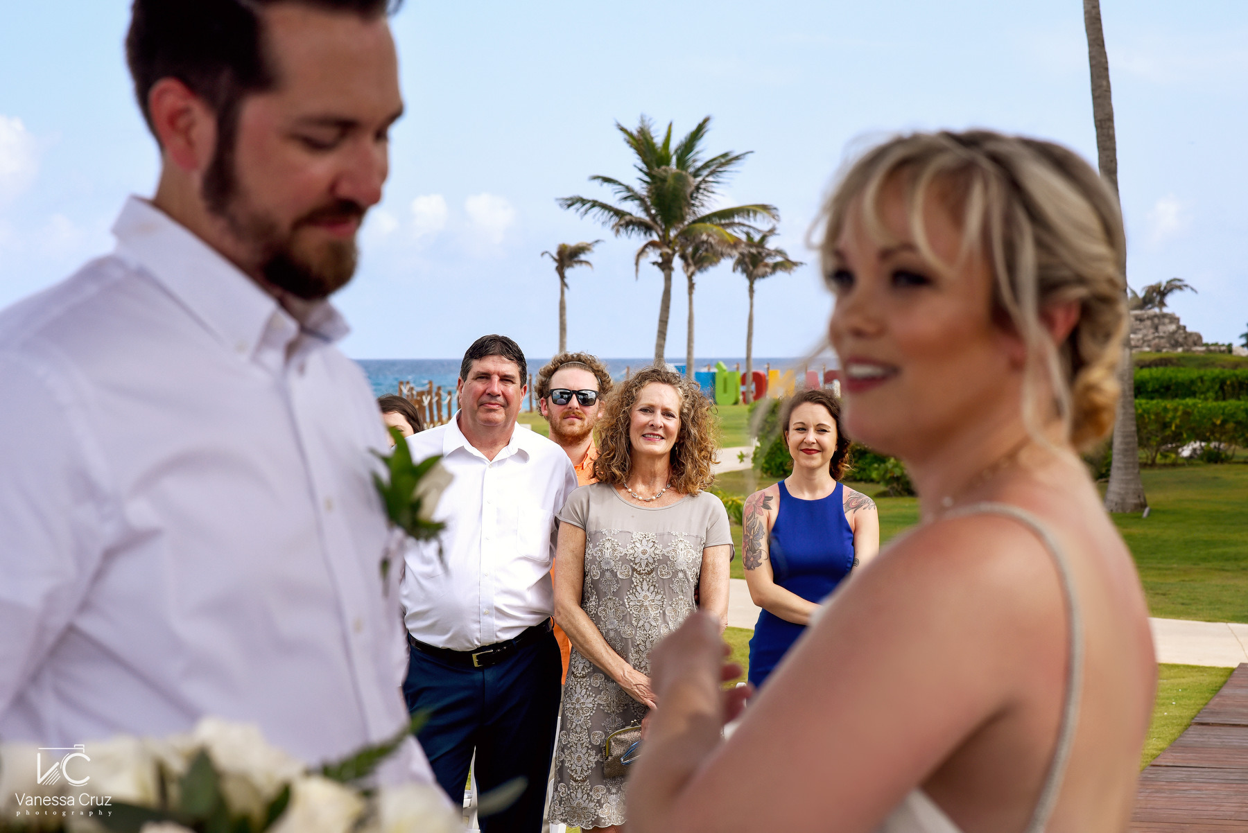 parents love wedding ceremony Lighthouse Hyatt Ziva Cancun Mexico