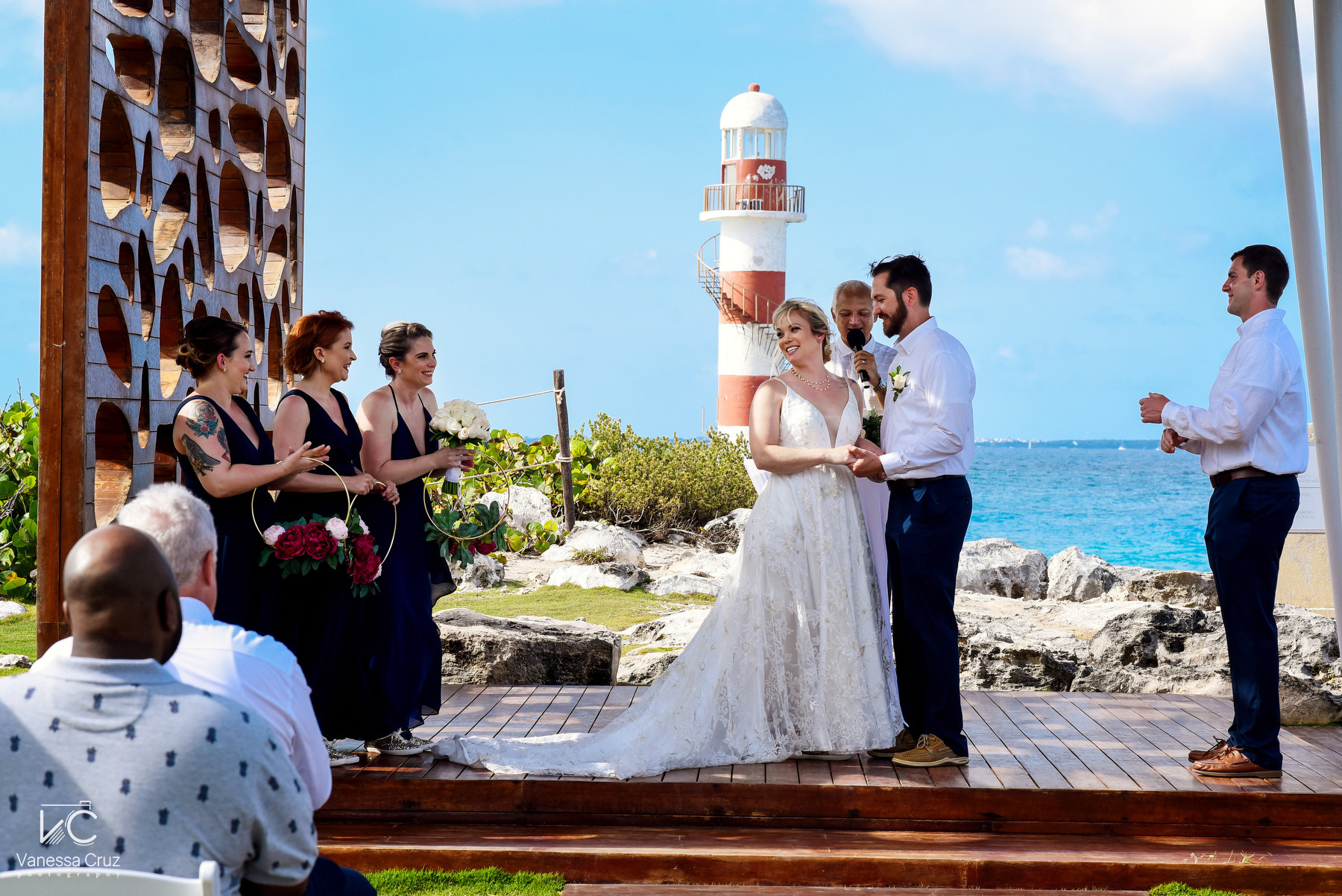 Lighthouse Gazebo Wedding Ceremony Hyatt Ziva Cancun Mexico