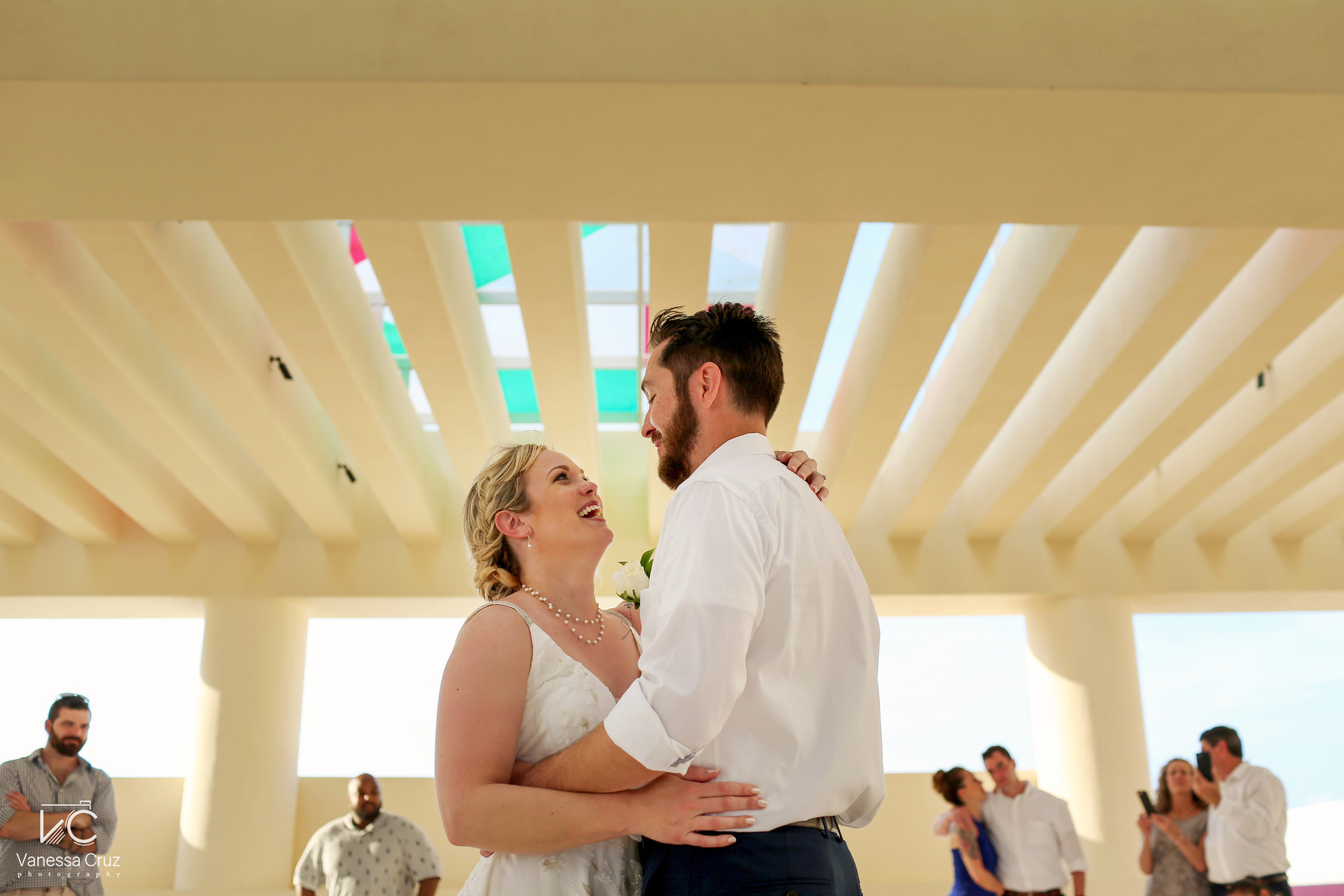 Bride and groom first dance Hyatt Ziva Cancun Mexico