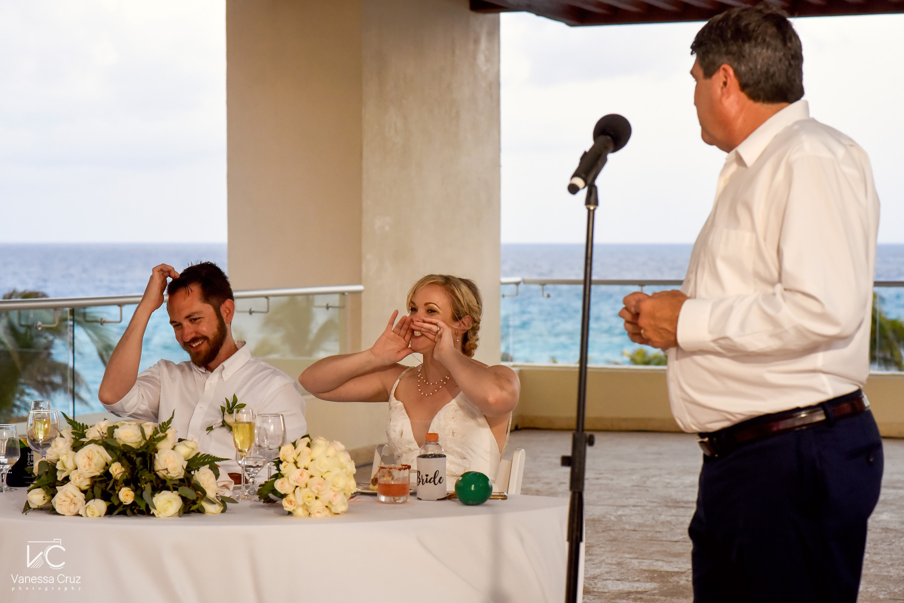 father toast destination wedding Hyatt Ziva Cancun Mexico