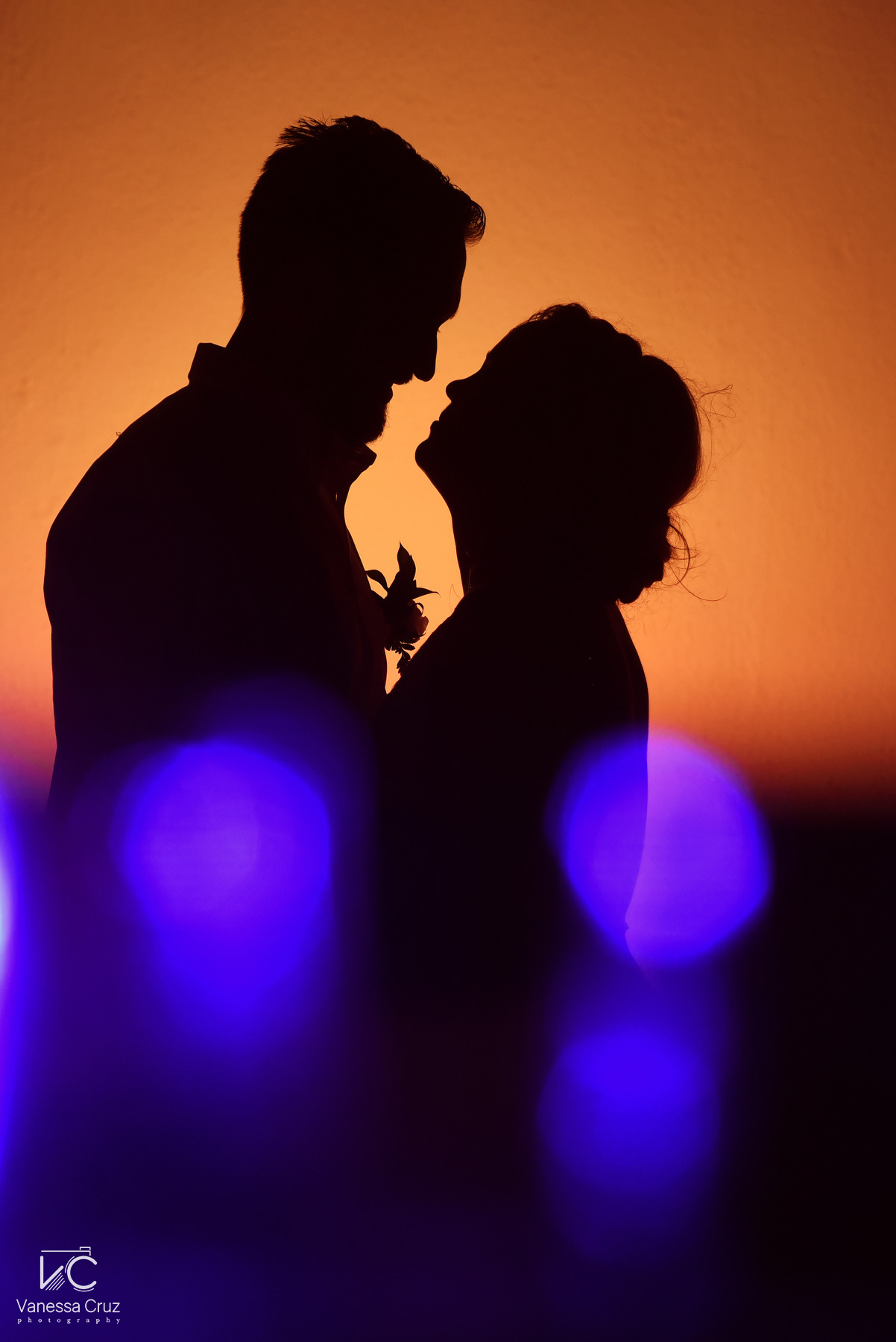 creative photography silhouette bride and groom Hyatt Ziva Cancun Mexico