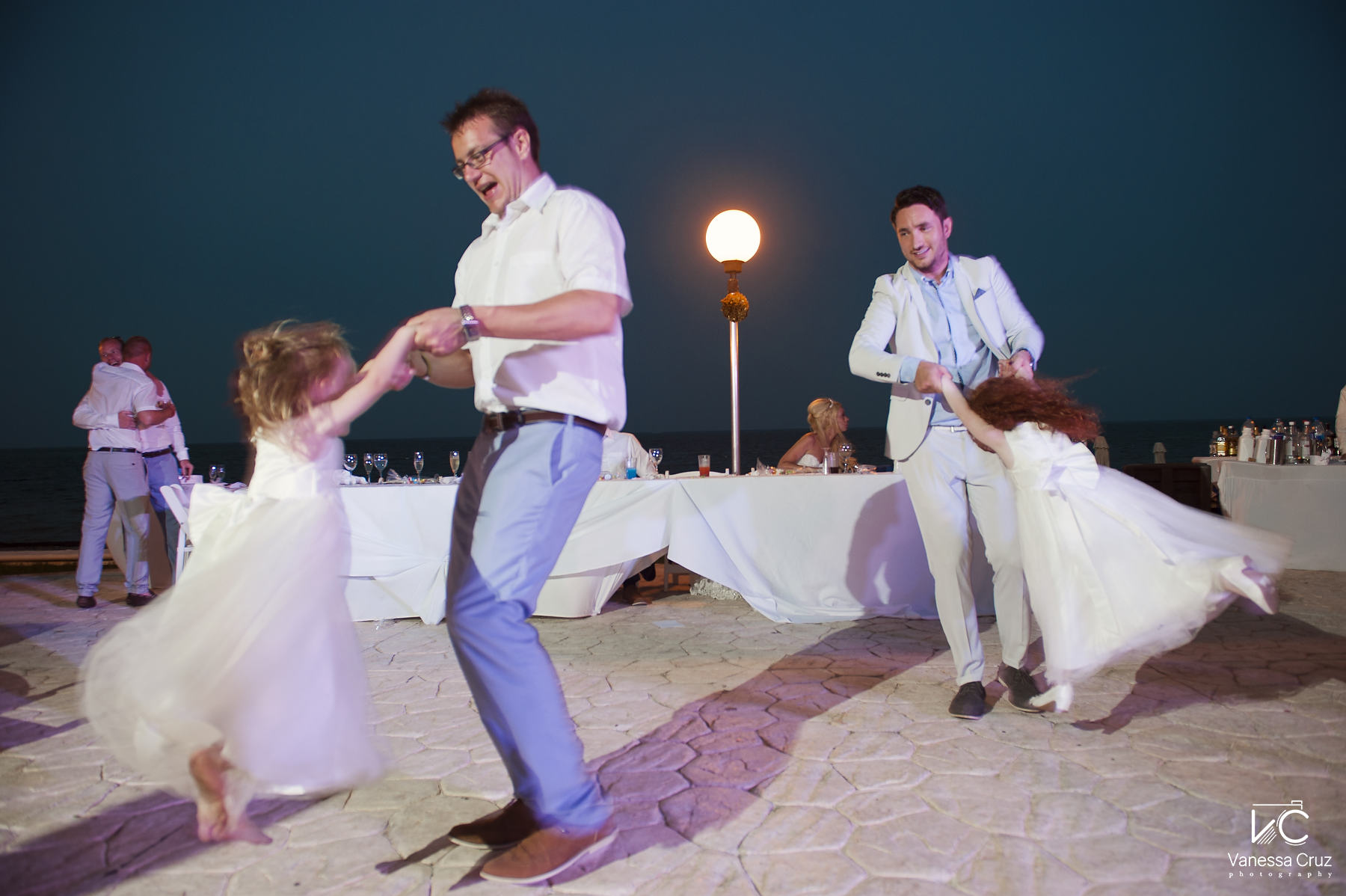 Kids dancing Wedding reception Moon Palace Cancun Mexico